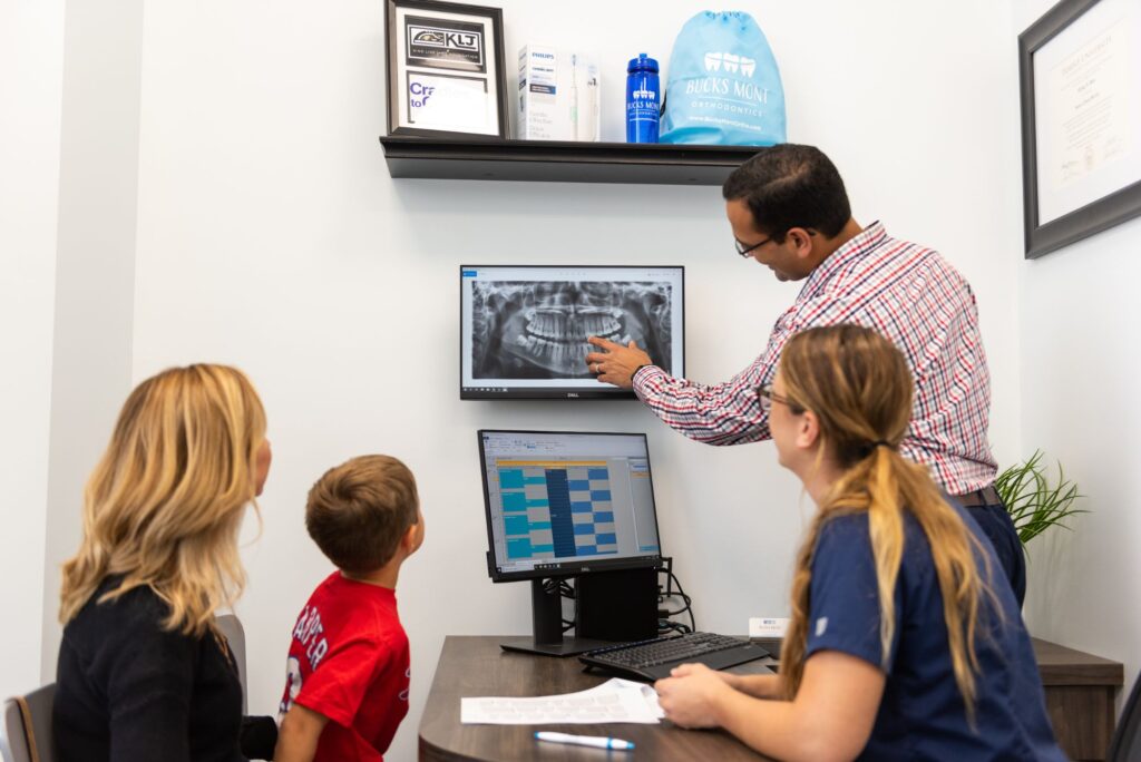 Patient receiving orthodontic care from a Doylestown orthodontist